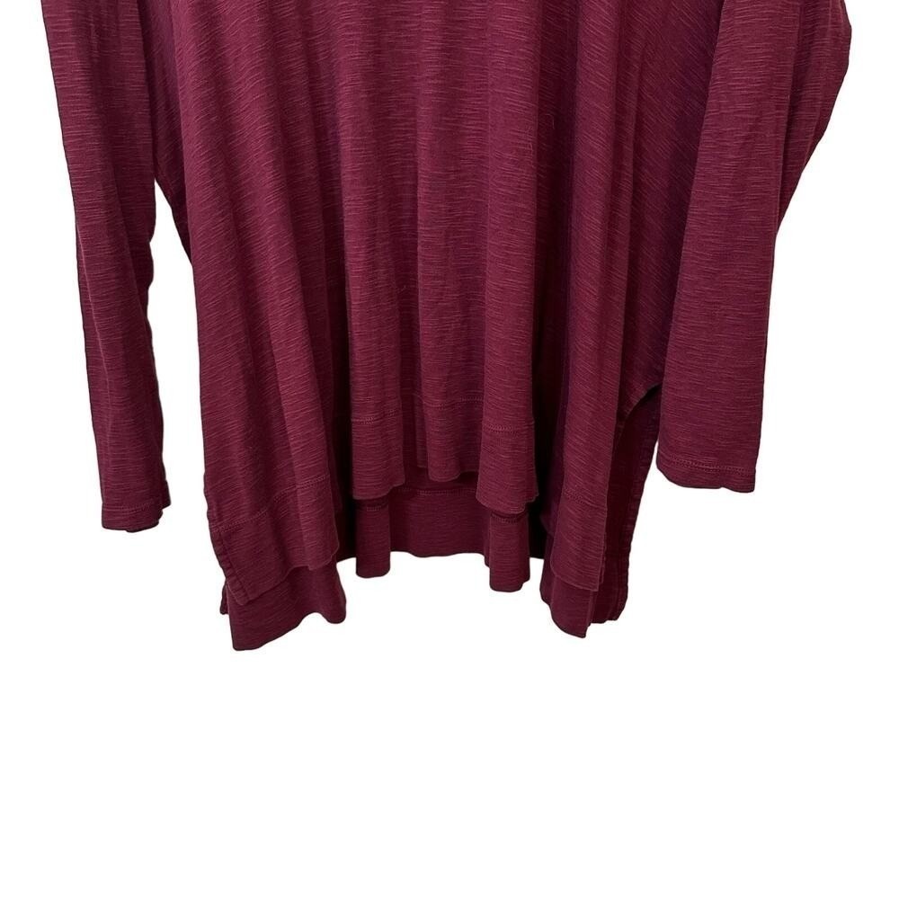 J. Jill Pima Cowl Neck Tunic Burgundy Womens Plus‎ Size 3X Lagenlook Pullover - Picture 4 of 7